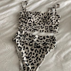 Aerie high waisted bandeau bikini